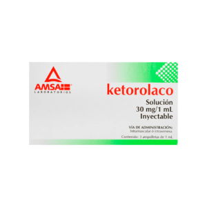 Ketorolaco 30mg solución inyectable 1ml Amsa lgen Farmacias PuntoMX