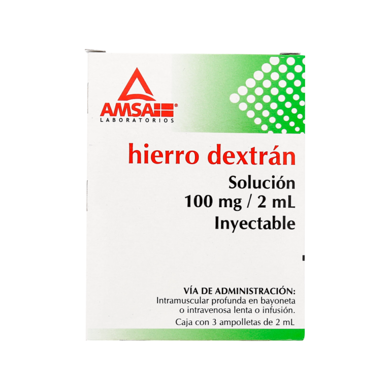 Hierro Dextrán 100mg/ 2ml Solución Inyectable 3 Ampolletas LGEN