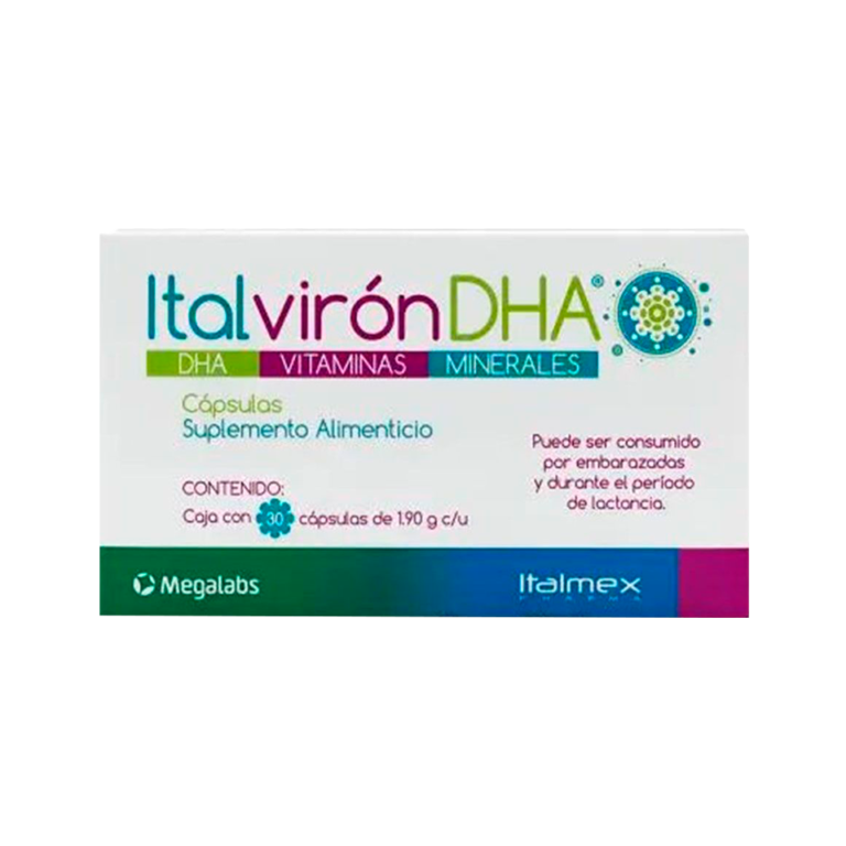 Italviron DHA Suplemento Alimenticio 30 cápsulas Farmacias PuntoMX