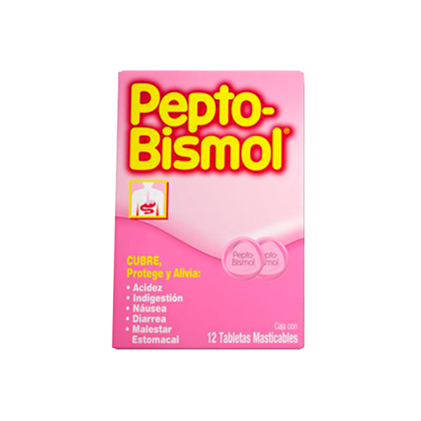Pepto Bismol 12 tabletas Farmacias PuntoMX Queretaro