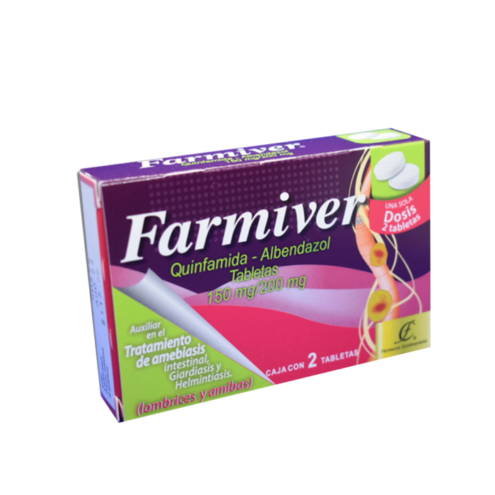 Farmiver Quinfamida/Albendazol 150/200mg 2 tabletas Lgen - Farmacias ...