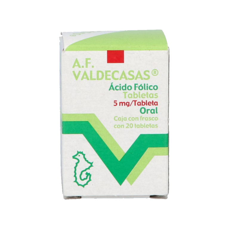 Valdecasas ácido Fólico 5 Mg 20 Tabletas - Farmacias PuntoMX Queretaro